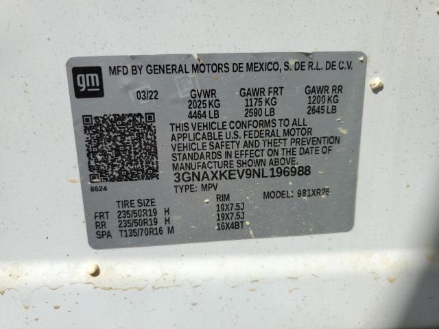 2022 CHEVROLET EQUINOX LT - 3GNAXKEV9NL196988