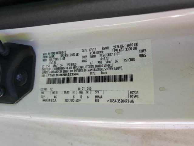 2017 FORD F150 - 1FTMF1C86HKE53594