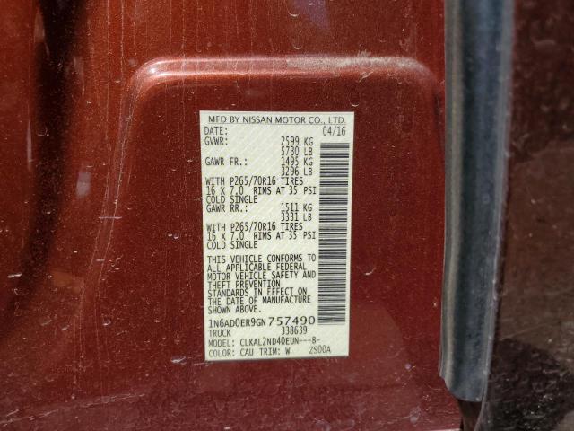 2016 NISSAN FRONTIER S - 1N6AD0ER9GN757490