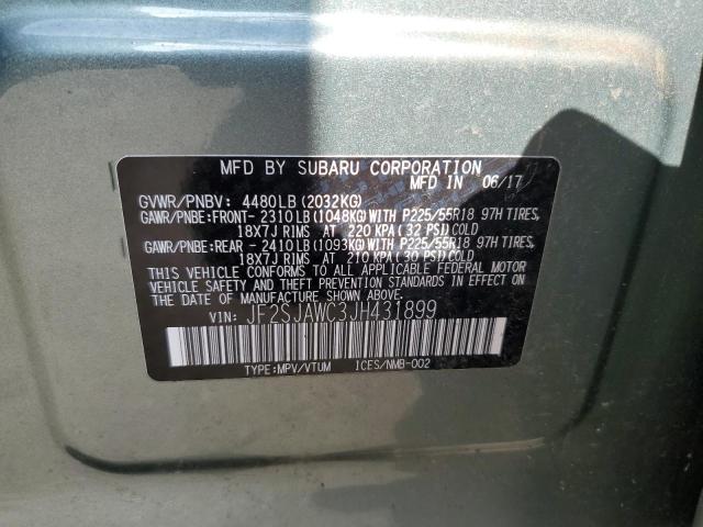 2018 SUBARU FORESTER 2 JF2SJAWC3JH431899  67702604