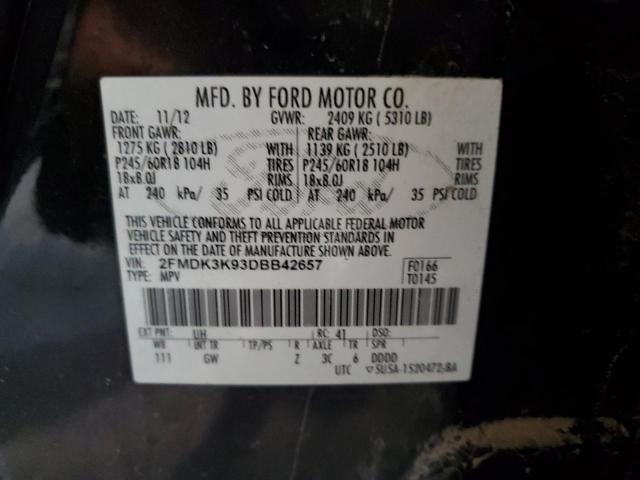 VIN 2FMDK3K93DBB42657 2013 Ford Edge, Limited no.13