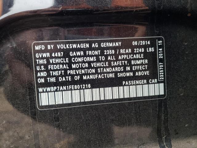 2015 VOLKSWAGEN CC SPORT - WVWBP7AN1FE801216
