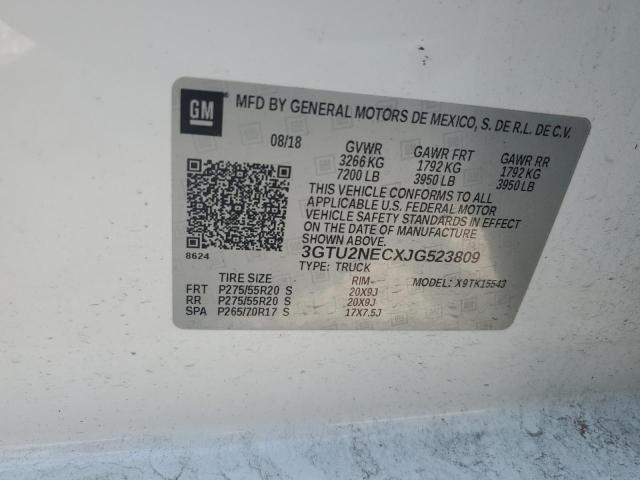 2018 GMC SIERRA K15 - 3GTU2NECXJG523809