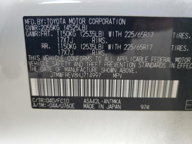 2017 TOYOTA RAV4 XLE - JTMWFREV8HJ714997