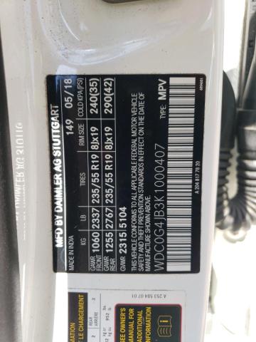 2019 MERCEDES-BENZ GLC 300 - WDC0G4JB3K1000407