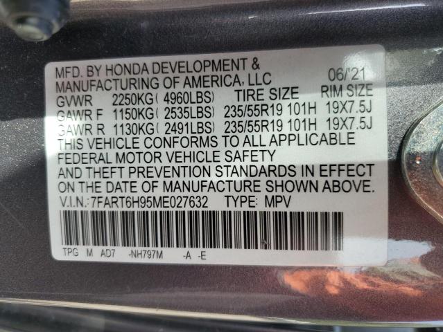 2021 HONDA CR-V TOURI - 7FART6H95ME027632