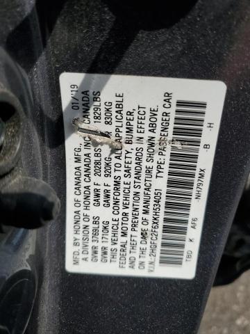 2019 HONDA CIVIC 4D E 2HGFC2F6XKH534051