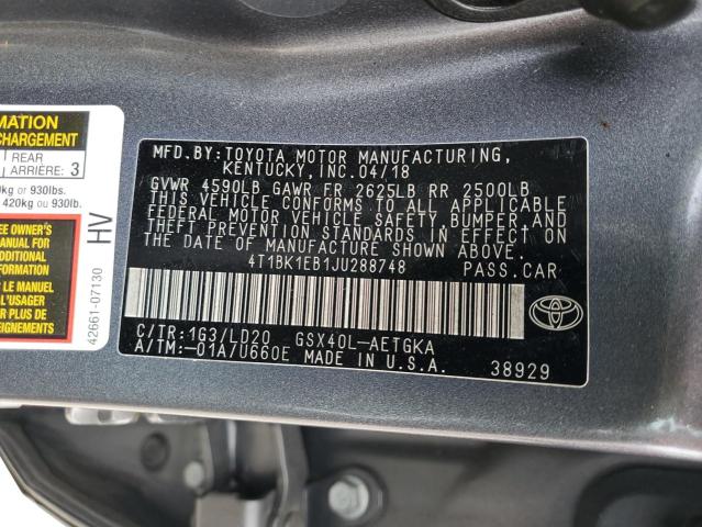 2018 TOYOTA AVALON XLE - 4T1BK1EB1JU288748