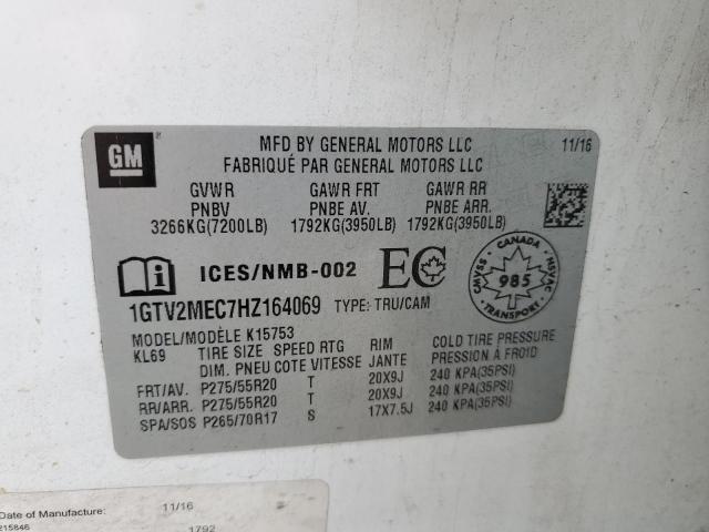 2017 GMC SIERRA K15 - 1GTV2MEC7HZ164069