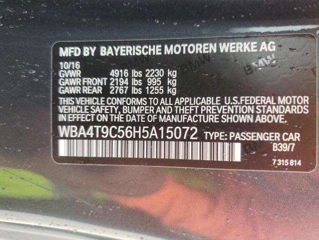 VIN WBA4T9C56H5A15072 2017 BMW 4 Series, 440I no.12