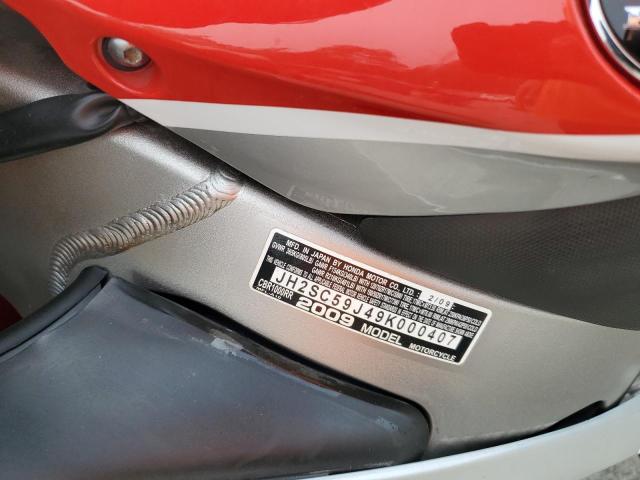 2009 HONDA CBR1000 RR JH2SC59J49K000407