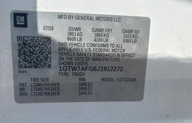 2018 GMC SAVANA G25 1GTW7AFG6J1912272