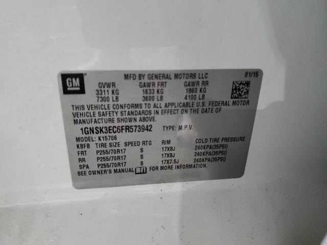 2015 CHEVROLET TAHOE SPEC 1GNSK3EC6FR573942