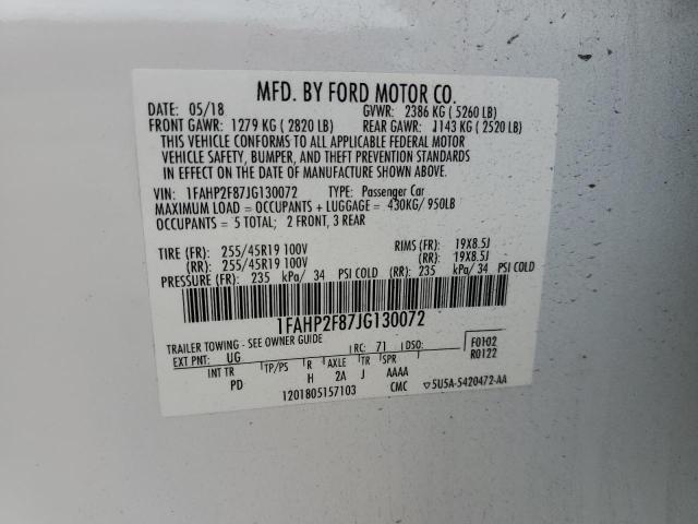 2018 FORD TAURUS LIM - 1FAHP2F87JG130072