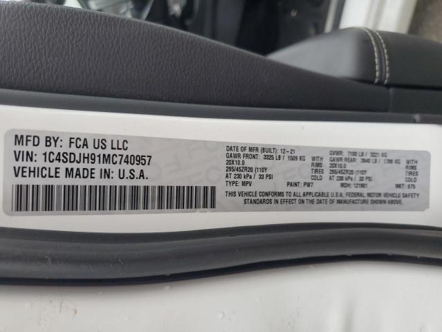 2021 DODGE DURANGO SR 1C4SDJH91MC740957