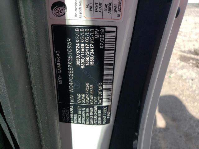 2019 MERCEDES-BENZ METRIS - WD4PG2EE7K3510959