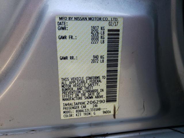 2017 NISSAN ALTIMA 2.5 - 1N4AL3APXHC206290