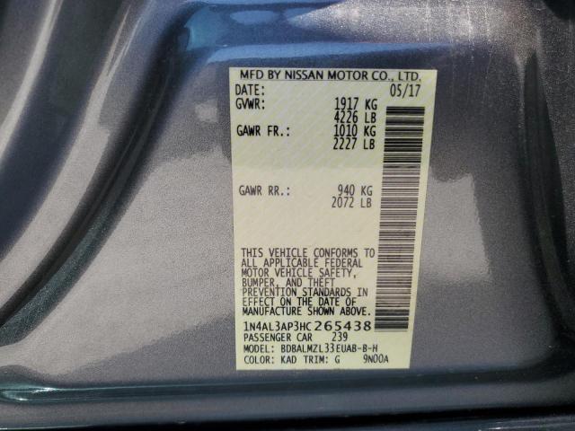 2017 NISSAN ALTIMA 2.5 - 1N4AL3AP3HC265438