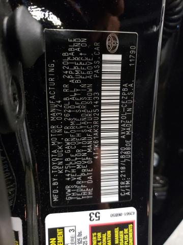 VIN 4T1K61AK3RU251433 2024 Toyota Camry, Xse no.12