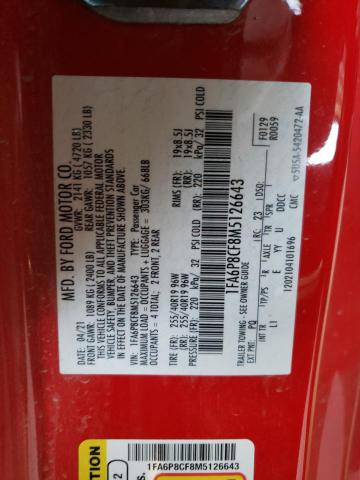 2021 FORD MUSTANG GT - 1FA6P8CF8M5126643