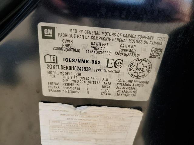 2017 GMC TERRAIN SL - 2GKFLSEK0H6241829