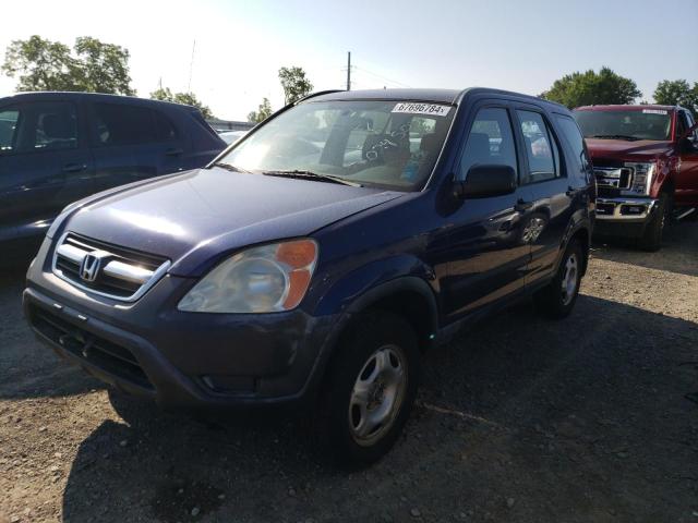 HONDA CR-V LX 2004 blue  gas JHLRD78494C024509 photo #1