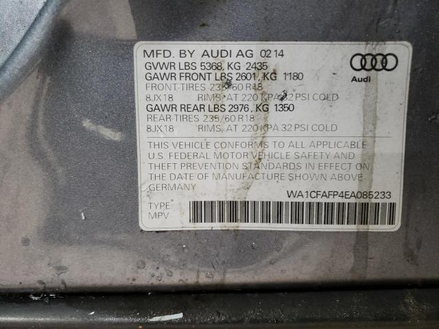 VIN WA1CFAFP4EA085233 2014 Audi Q5, Premium no.13