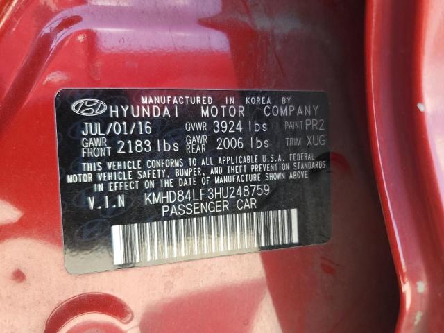 2017 HYUNDAI ELANTRA SE - KMHD84LF3HU248759