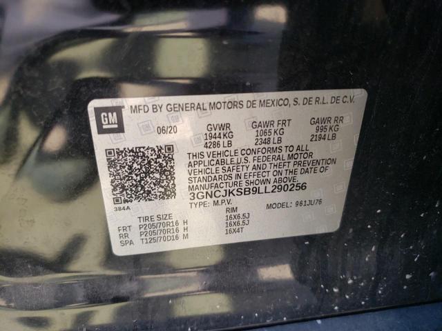 2020 CHEVROLET TRAX LS - 3GNCJKSB9LL290256