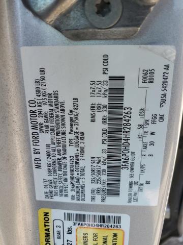 VIN 3FA6P0HD4HR284263 2017 Ford Fusion, SE no.12