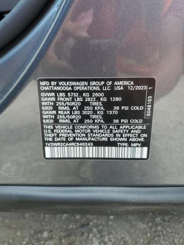2024 VOLKSWAGEN ATLAS SE - 1V2WR2CA4RC549243
