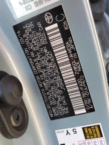 2016 TOYOTA PRIUS - JTDKBRFU4G3518347