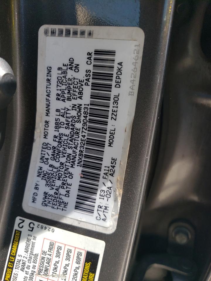 Lot #2786870425 2007 TOYOTA COROLLA CE