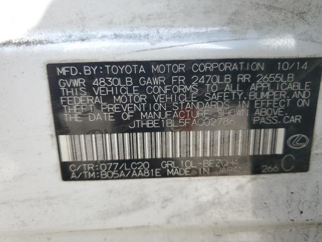 2015 LEXUS GS 350 - JTHBE1BL5FA002786