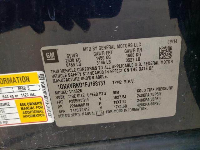 2015 GMC ACADIA SLT - 1GKKVRKD1FJ168137