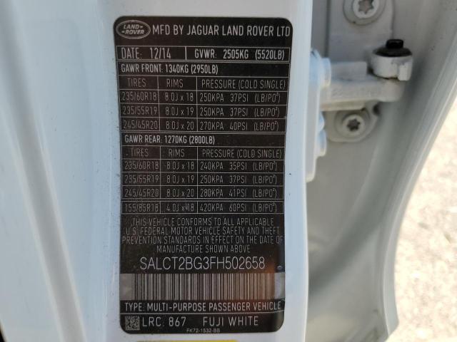 VIN SALCT2BG3FH502658 2015 Land Rover Discovery, Hs... no.13