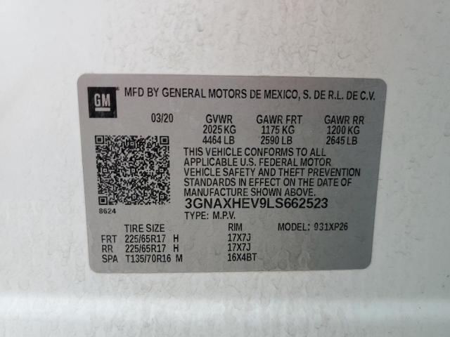 2020 CHEVROLET EQUINOX LS - 3GNAXHEV9LS662523