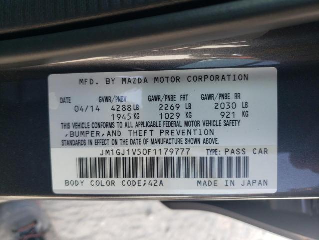 VIN JM1GJ1V50F1179777 2015 Mazda 6, Touring no.12