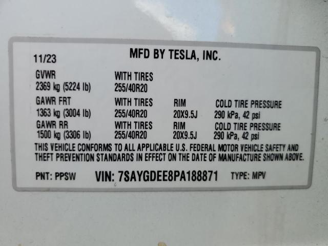 2023 TESLA MODEL Y - 7SAYGDEE8PA188871