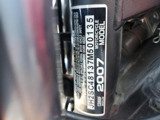 2007 HONDA CB900 F JH2SC48137M500135
