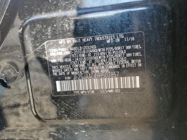 2017 SUBARU FORESTER 2 - JF2SJAAC4HH507857