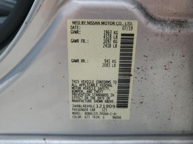 2020 NISSAN ALTIMA SL 1N4BL4EV4LC121909  65565284