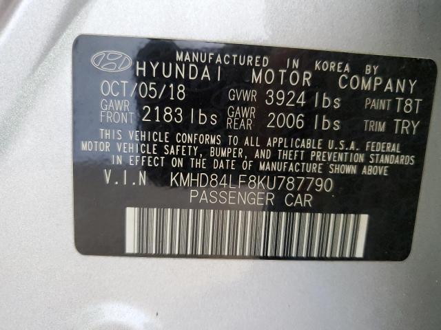 2019 HYUNDAI ELANTRA SE - KMHD84LF8KU787790