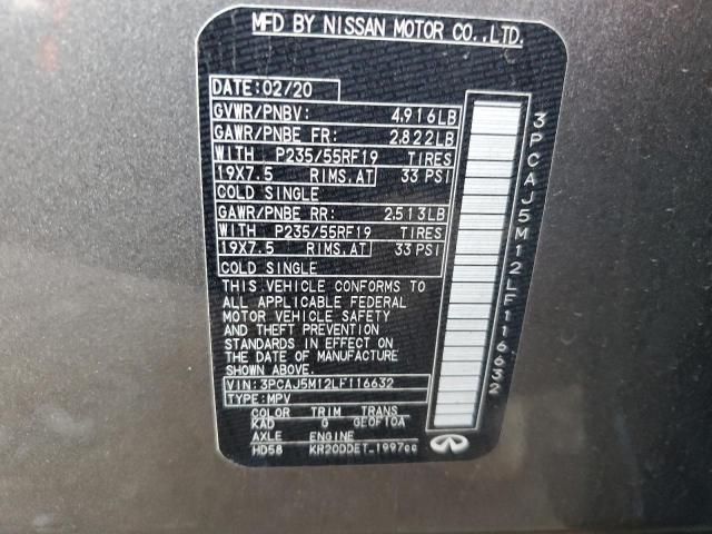 2020 INFINITI QX50 PURE - 3PCAJ5M12LF116632