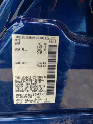 2019 NISSAN ALTIMA S - 1N4BL4BV1KC254291