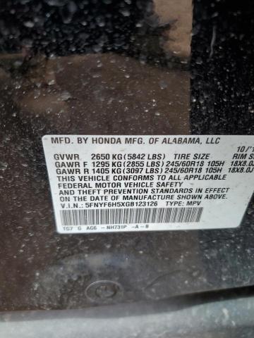 2016 HONDA PILOT EXL - 5FNYF6H5XGB123126