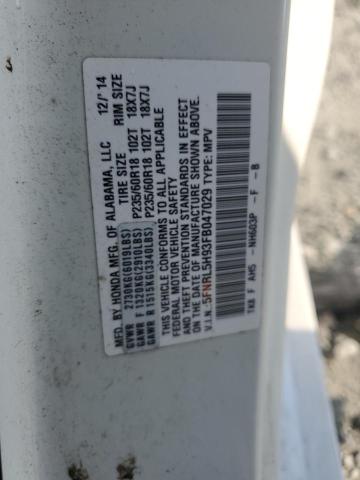2015 HONDA ODYSSEY TO - 5FNRL5H93FB047029