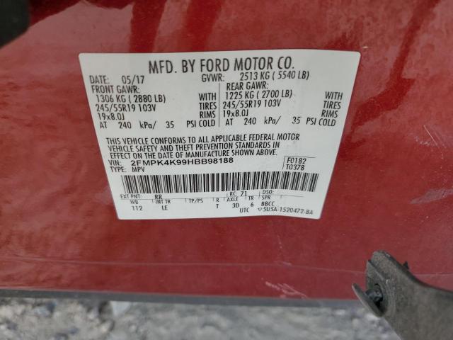 2017 FORD EDGE TITAN - 2FMPK4K99HBB98188