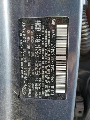 KM8J2CA43KU960437 2019 HYUNDAI TUCSON