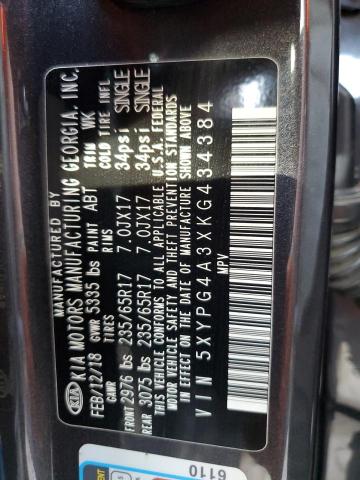 2019 KIA SORENTO L - 5XYPG4A3XKG434384